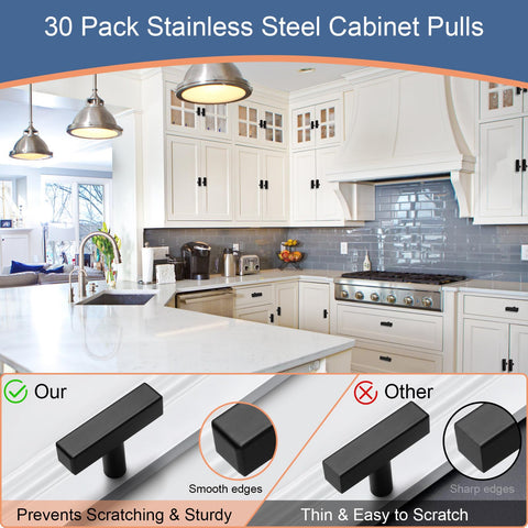 AEEKEL square knob on a cabinet drawer front, ideal for refreshing kitchen furniture.