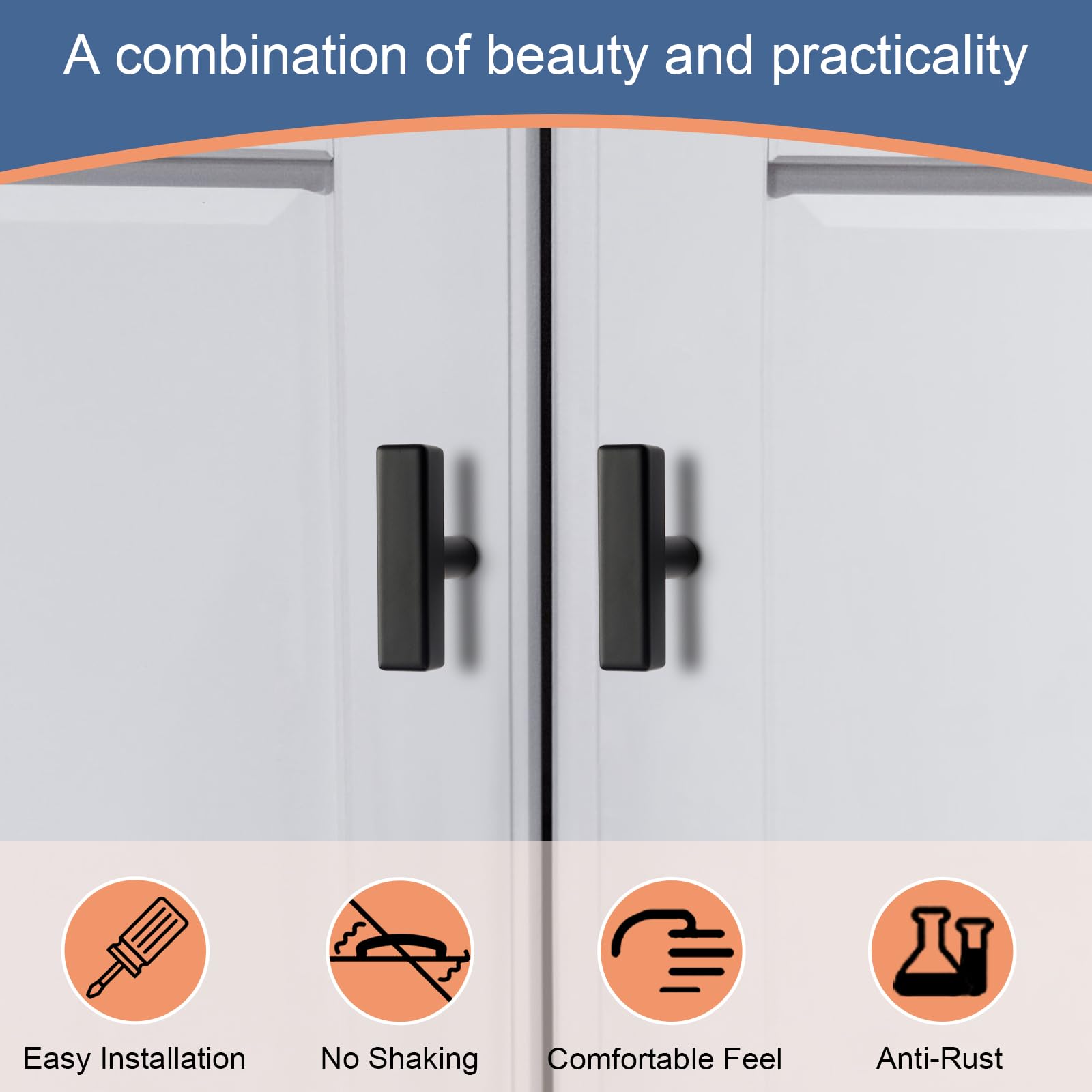 Sturdy stainless steel mounting holes on the AEEKEL knob ensure lasting reliability.