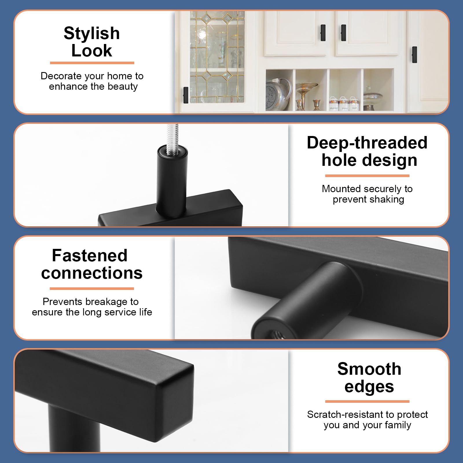 Includes two screw sizes for easy installation of AEEKEL knobs.
