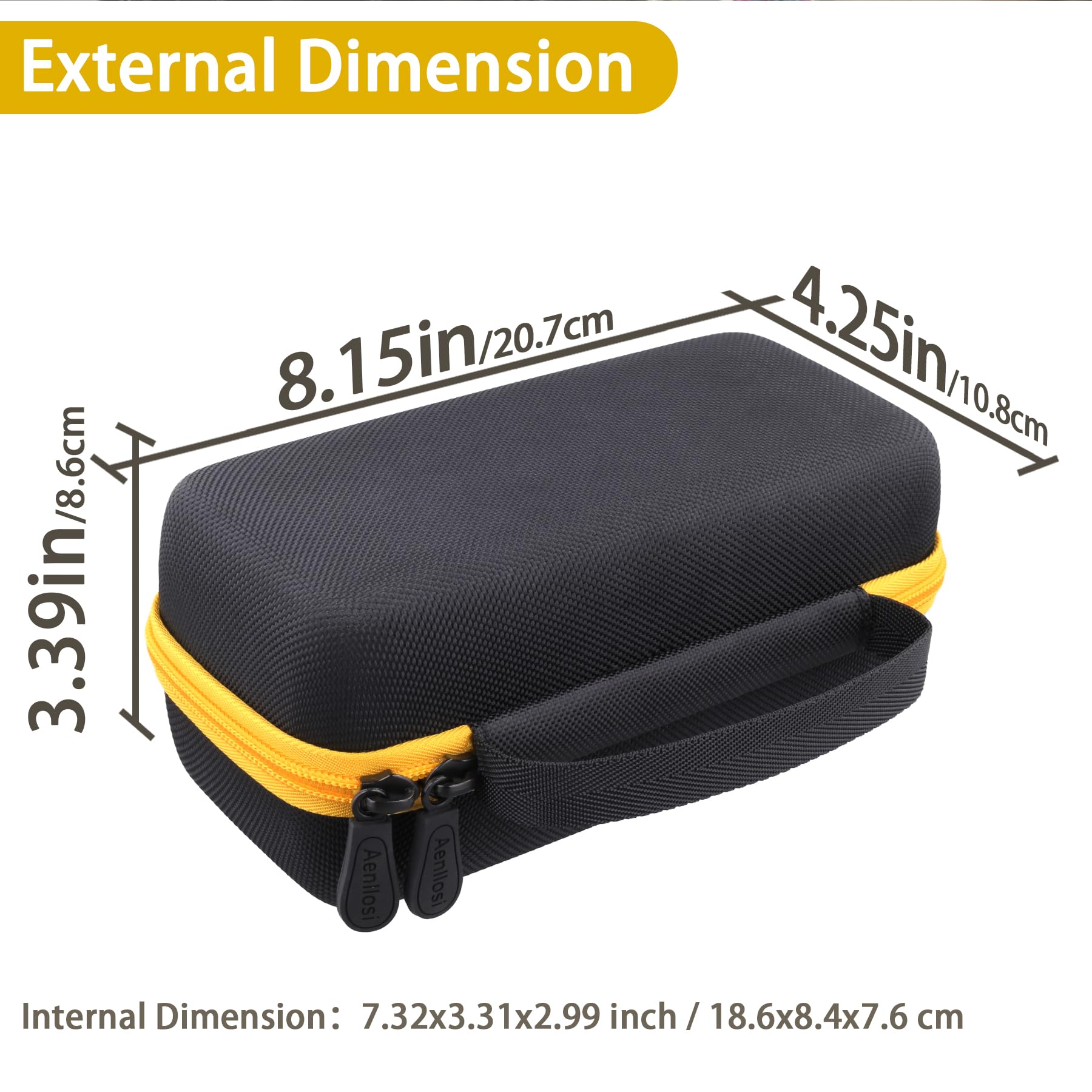 Aenllosi Fluke case with two smooth zippers for quick access