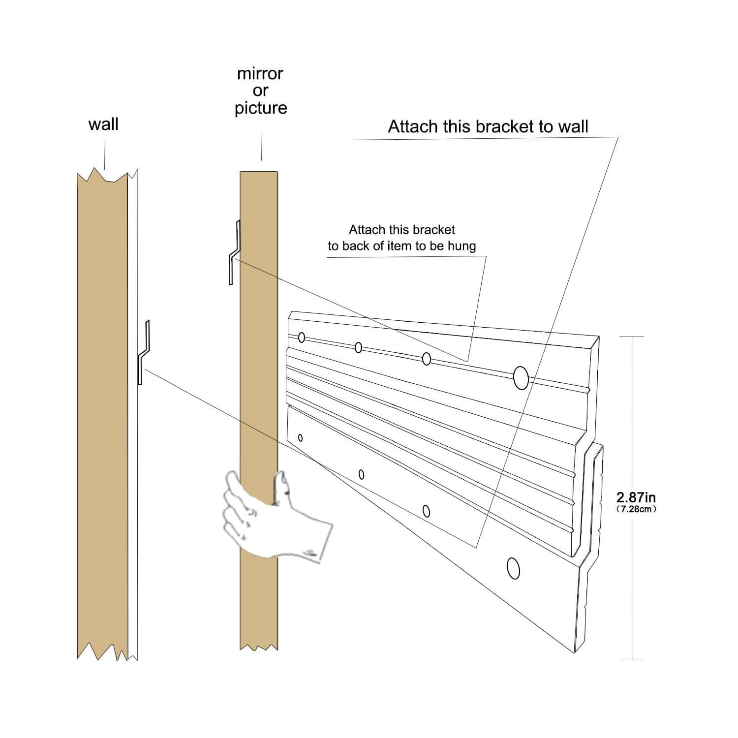 AENTGIU complete two-pair hanging system provides flexible mounting options.