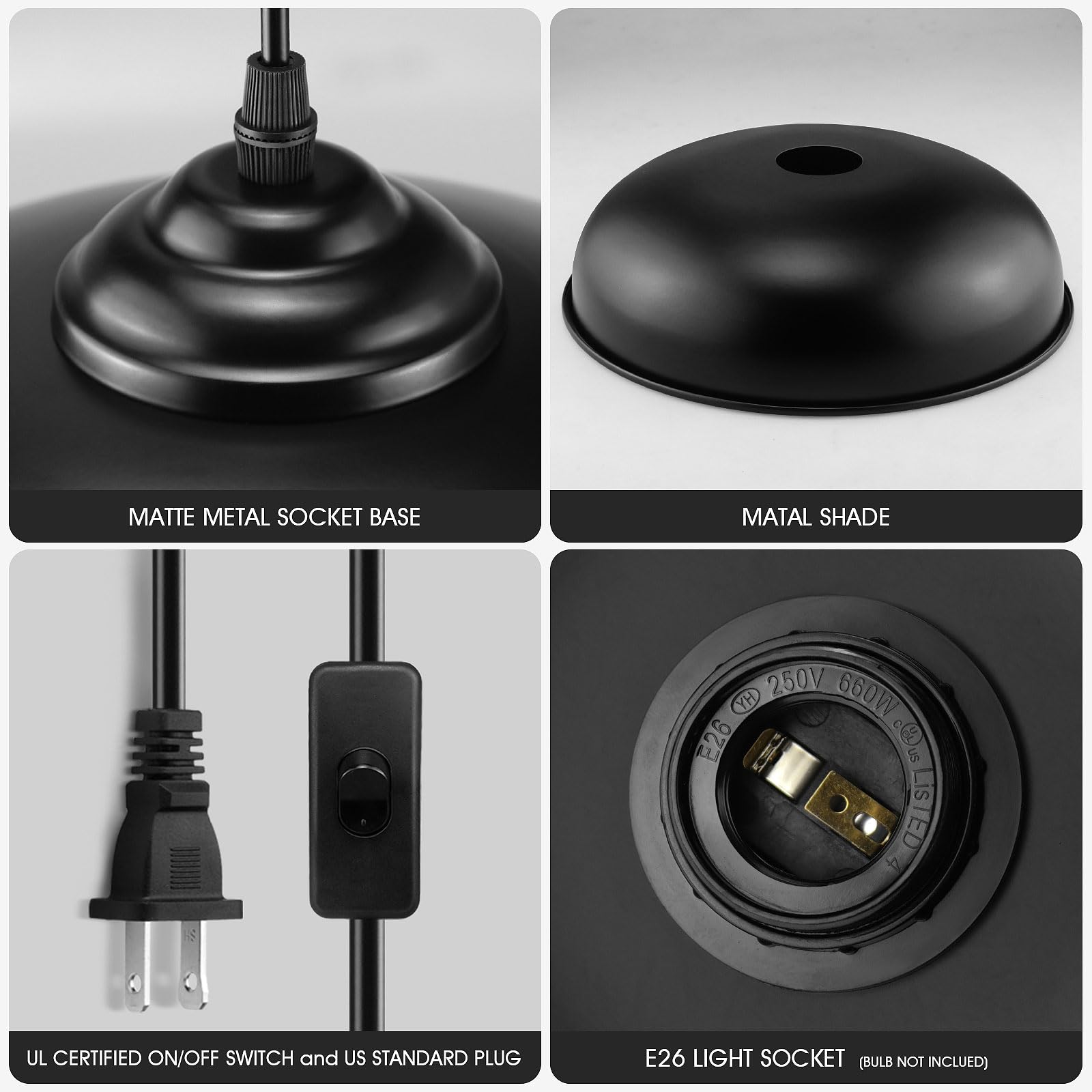 Black metal AEOREAL pendant light adds a modern vintage touch.