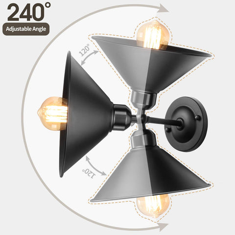 Close-up of black finish and durable baking paint on AEOREAL plug-in sconce
