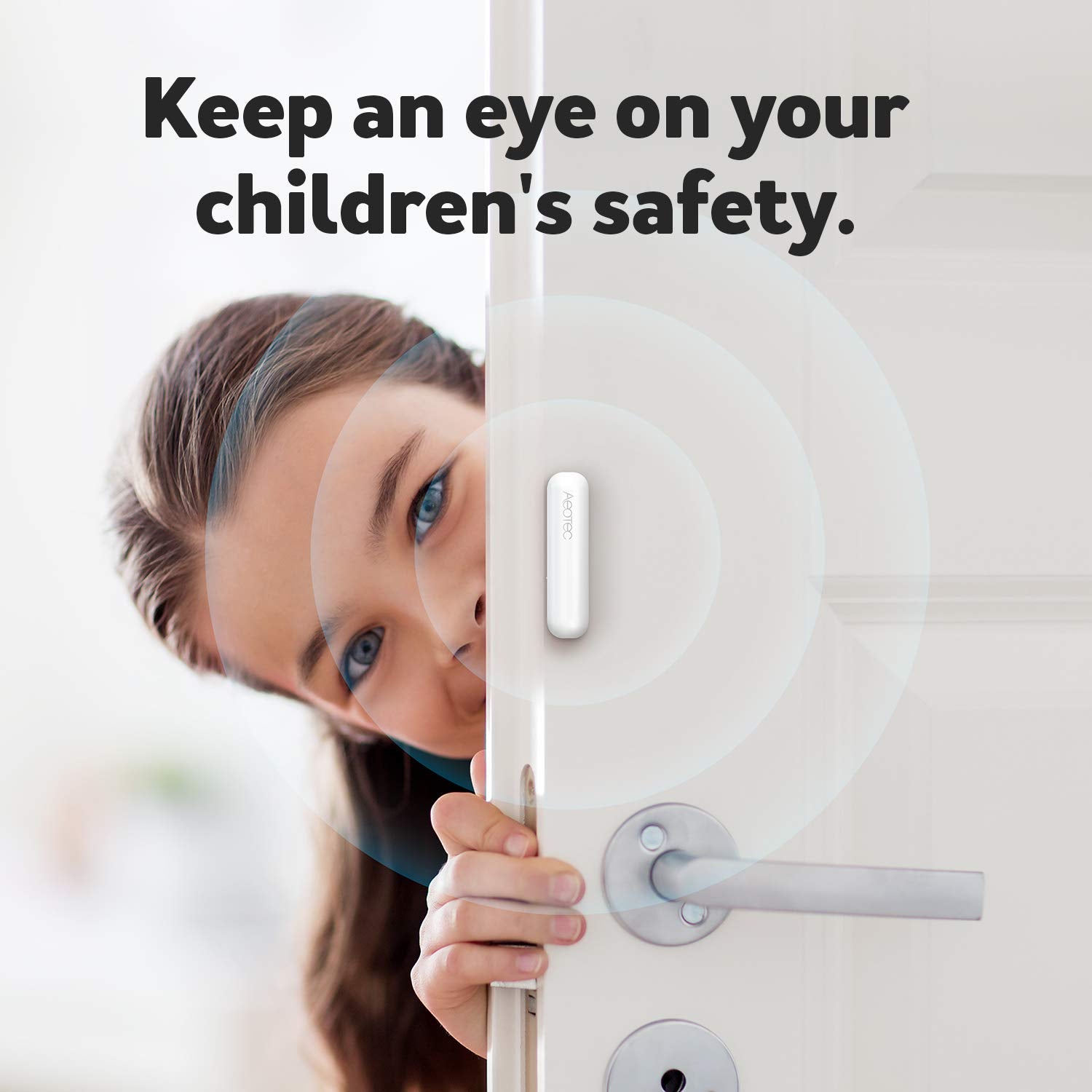 Aeotec Door Window Sensor 7 mini size design fits tight spaces with subtle presence.
