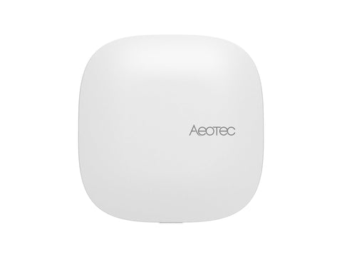 Aeotec Smart Home Hub 2 displaying Matter and Zigbee compatibility indicators.