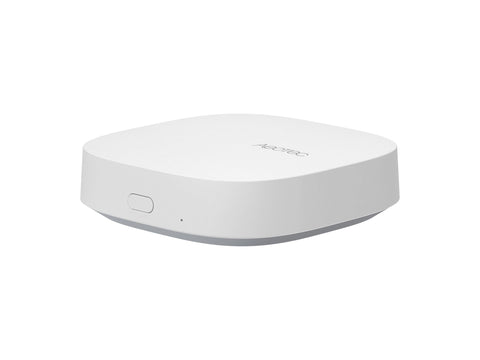 Aeotec Smart Home Hub 2 back ports visible for wired setup.