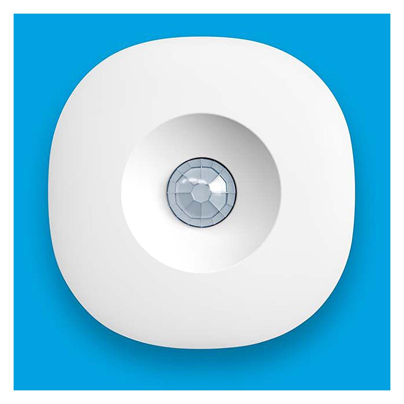Aeotec SmartThings Motion Sensor tilt mount detects motion up to 15 feet with a wide 120-degree view.
