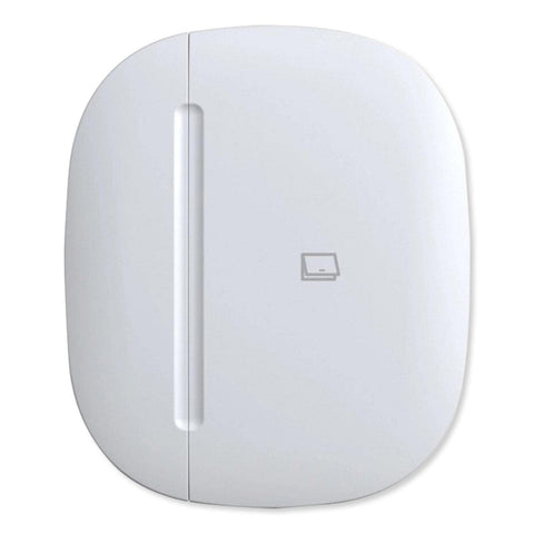 AEOTEC SmartThings Multipurpose Sensor on a door frame monitors open/close and tilt