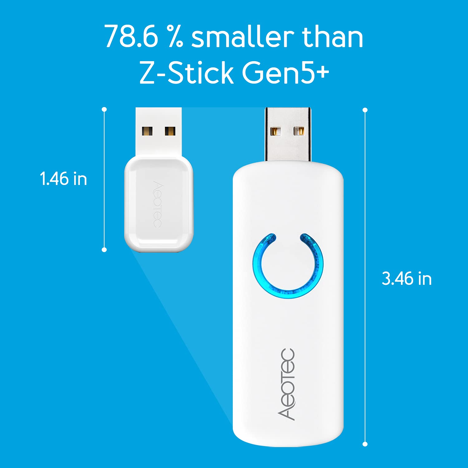 Aeotec Z-Stick 7 Plus SmartStart feature simplifies initial setup.