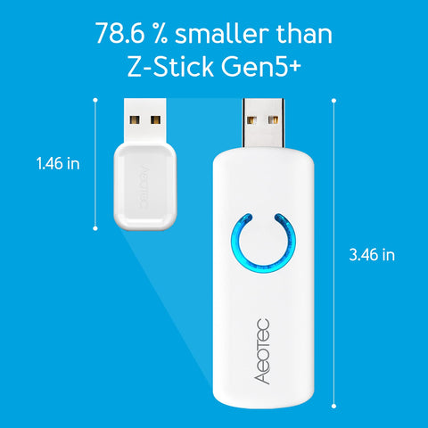 Aeotec Z-Stick 7 Plus SmartStart feature simplifies initial setup.