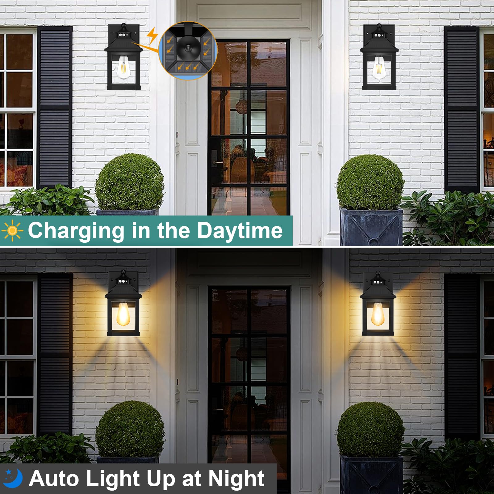 AEQ porch light bottom open design for easy bulb replacement