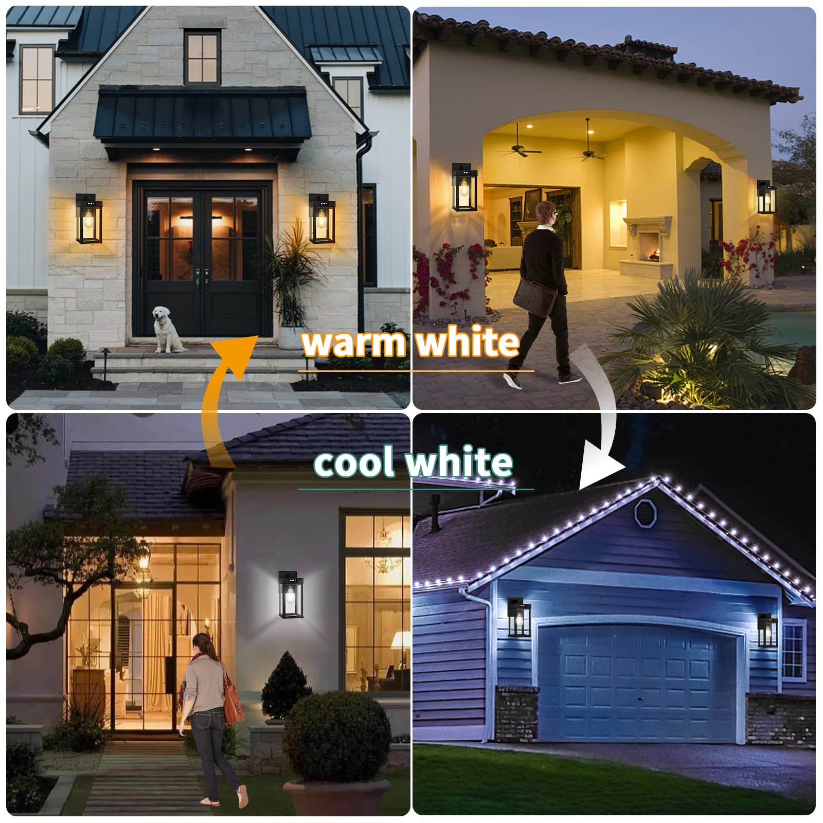 AEQ solar wall light is IP65 waterproof for year-round outdoor durability.