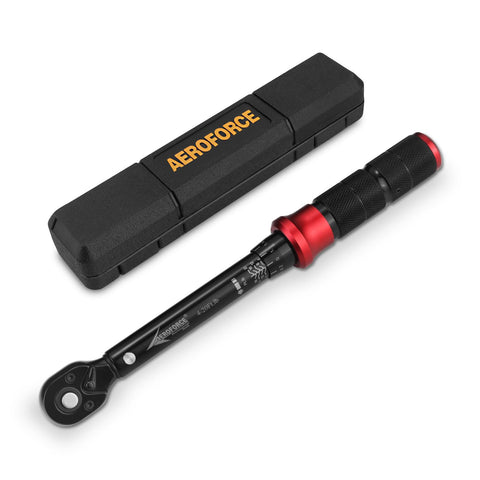 AEROFORCE quarter-drive torque wrench with click for precise tightening.
