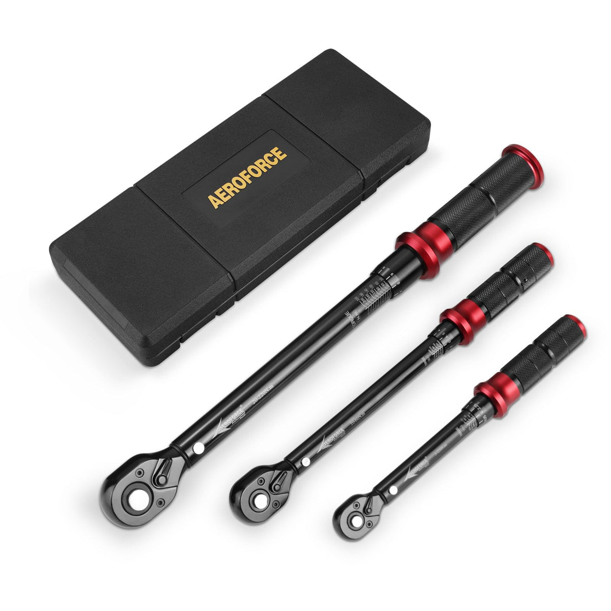AEROFORCE 1/4in drive torque wrench with 4-20 ft-lb range for precise small fasteners.