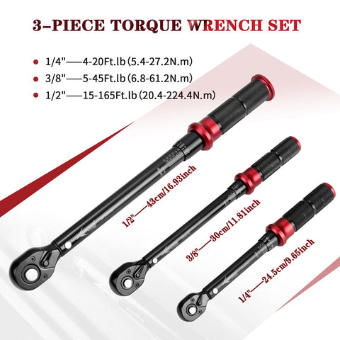 AEROFORCE 3/8in drive torque wrench with 5-45 ft-lb range for mid-size components.