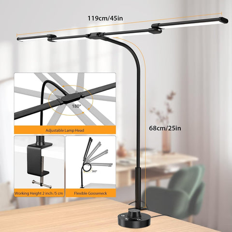 Aeropak desk lamp offers 10 color modes for customizable mood and focus.