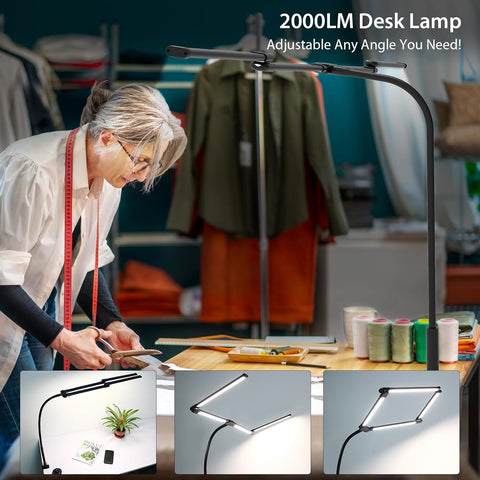 Aeropak desk lamp includes 1-hour timer for effortless power-down.