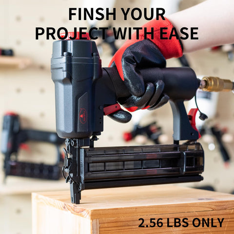 AEROPRO 360-degree exhaust directs dust away for a cleaner area.