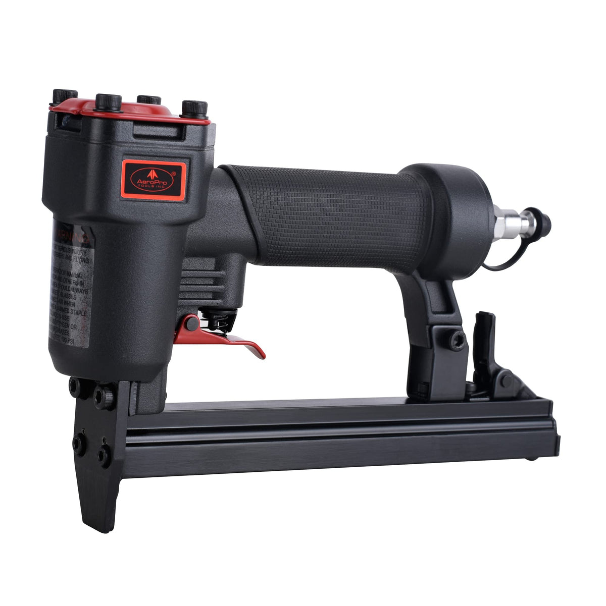 AEROPRO 7116A stapler front view for upholstery tasks and precise finishing.