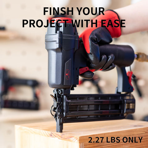 AEROPRO in-use with wood projects delivering clean, flush nail placement.