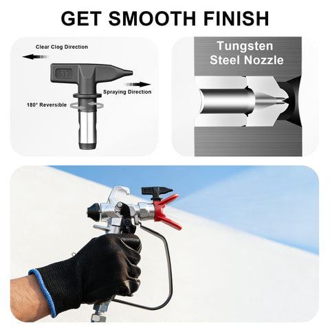 AEROPRO flush valve allows quick cleanup after spraying