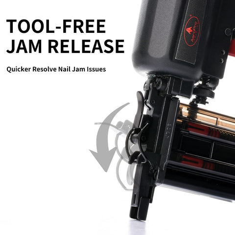 AEROPRO jam-clearing cover, tool-free access keeps work moving.