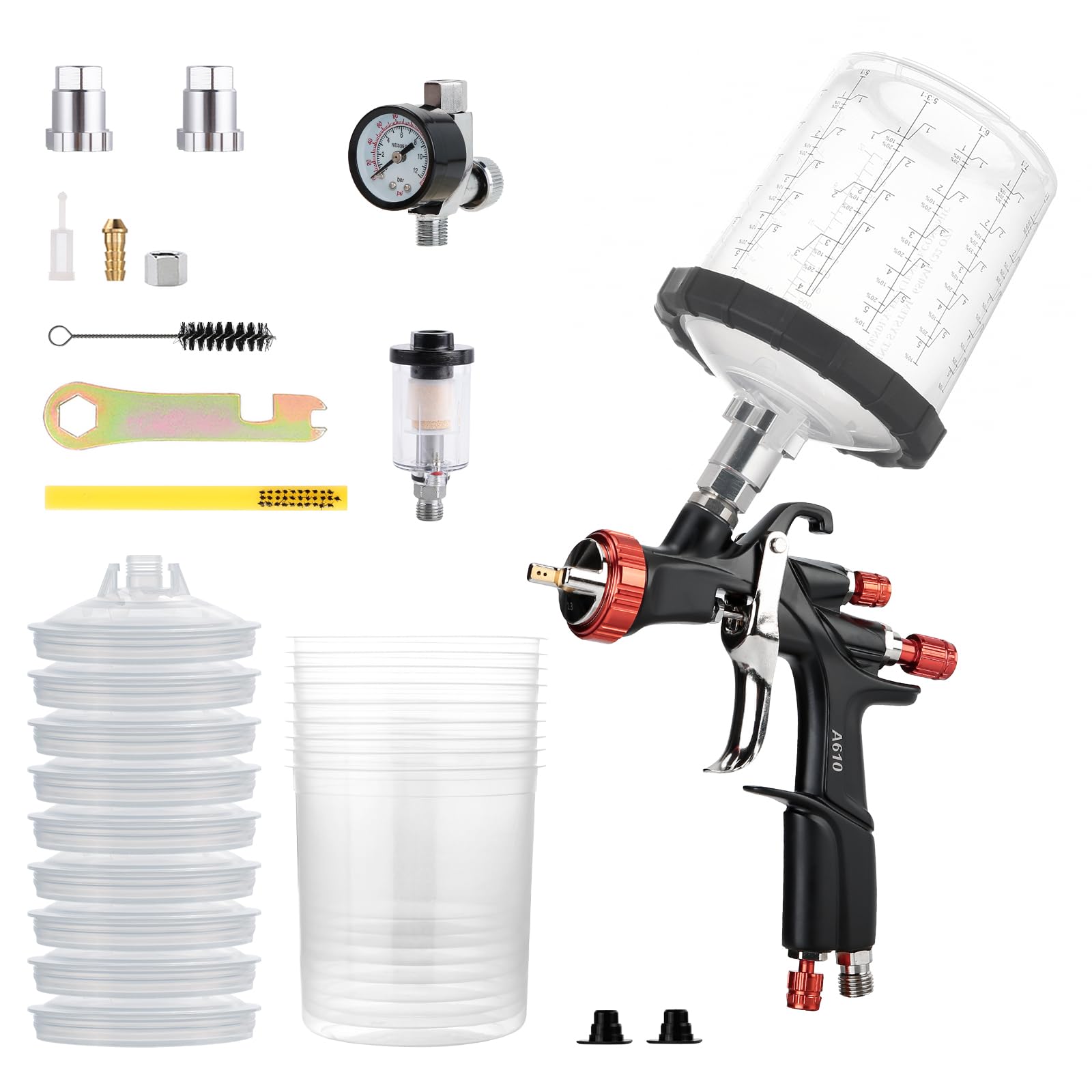 AEROPRO R500 LVLP spray gun for precise automotive and home painting projects