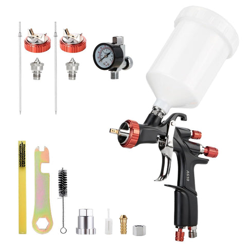 AEROPRO R500 LVLP spray gun with 1.3mm nozzle for smooth base coats.