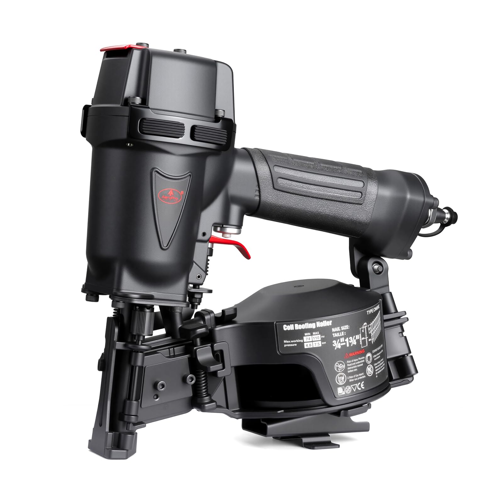 AEROPRO CN45RC with cylinder-valve-drive enables fast, smooth nail firing.