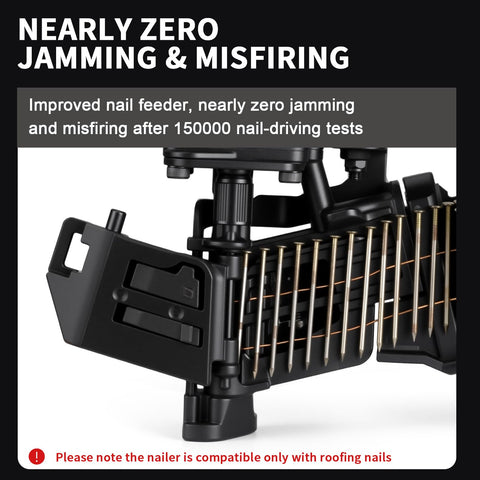 AEROPRO CN45RC lightweight design reduces fatigue in long roofing sessions.