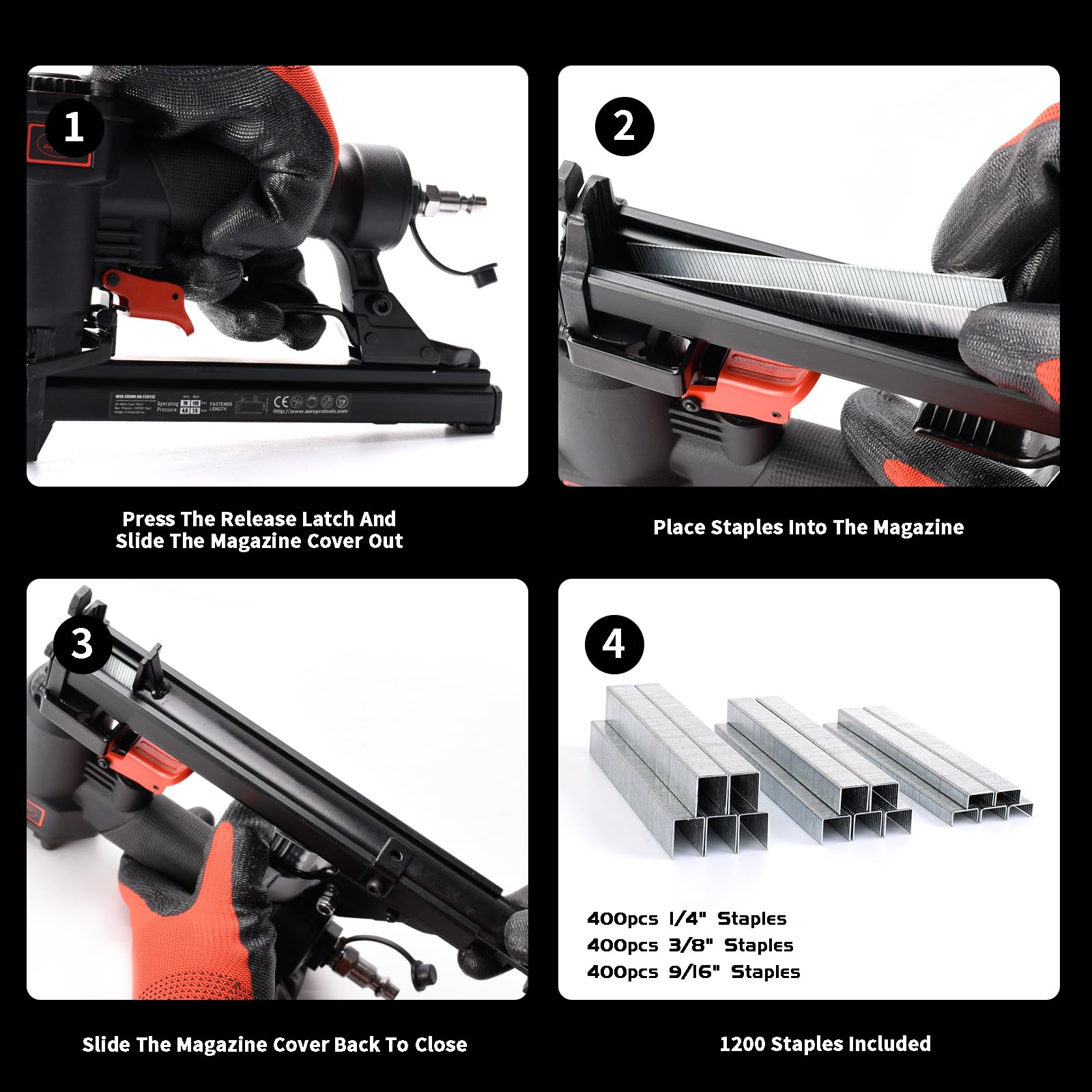 AEROPRO T50JC 20GA staples pack included with kit