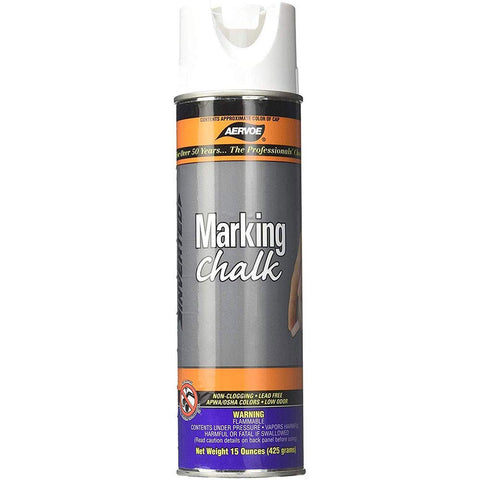 Aervoe 215 white upside-down spray chalk for turf-friendly temporary markings