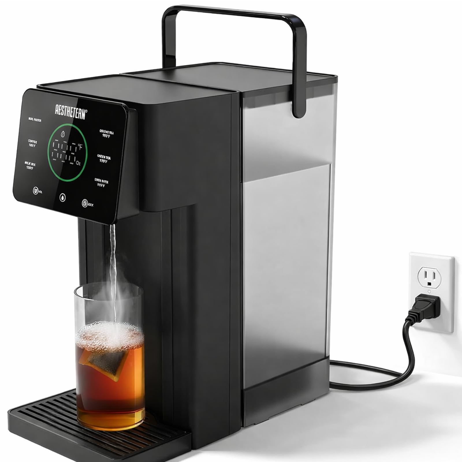 Aesthetern instant hot water dispenser front view for fast hot drinks.