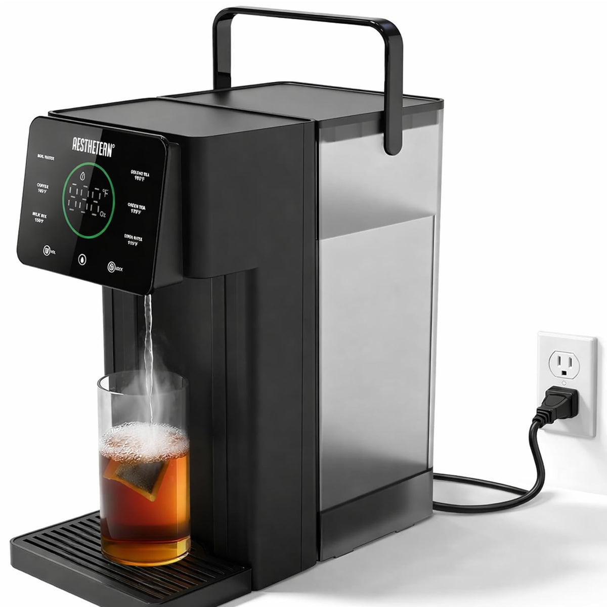 Aesthetern instant hot water dispenser front view for fast hot drinks.
