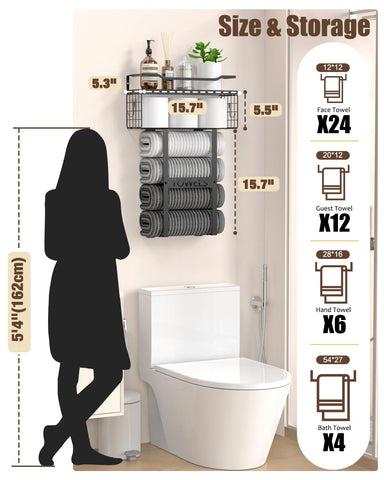 Aetyord compact wall rack designed for small bathrooms and tight spaces