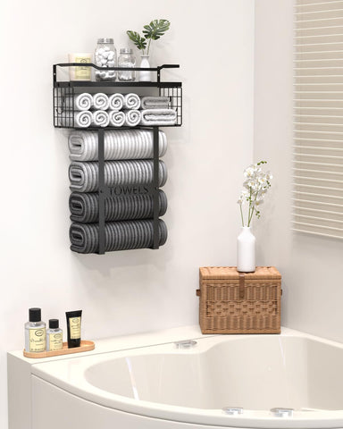 Aetyord floating shelf holding candles and small plants for cozy ambiance