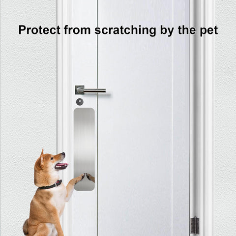 Full coverage of 4x16 inch protector over door handle and baseboard.