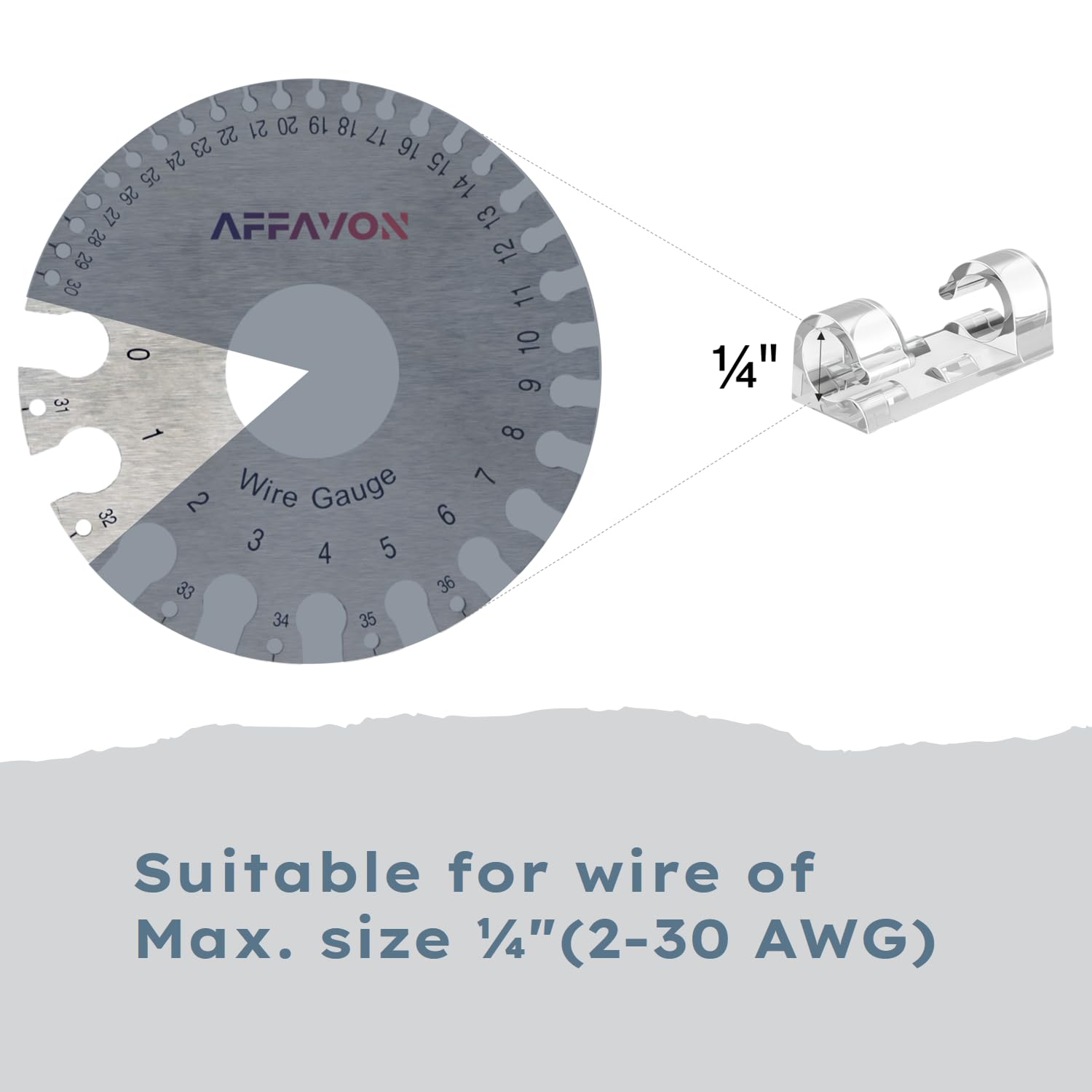 AFFAVON desk-edge clips guide cables along your workstation.