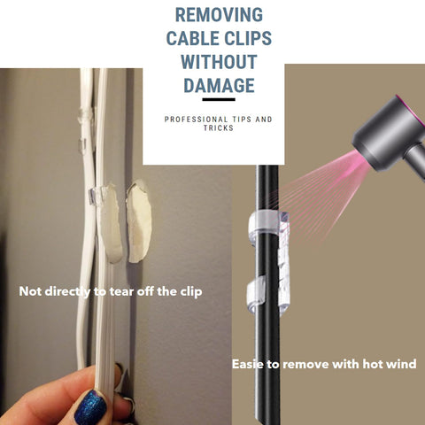 AFFAVON multi-surface clips secure cords in cars and shelves.