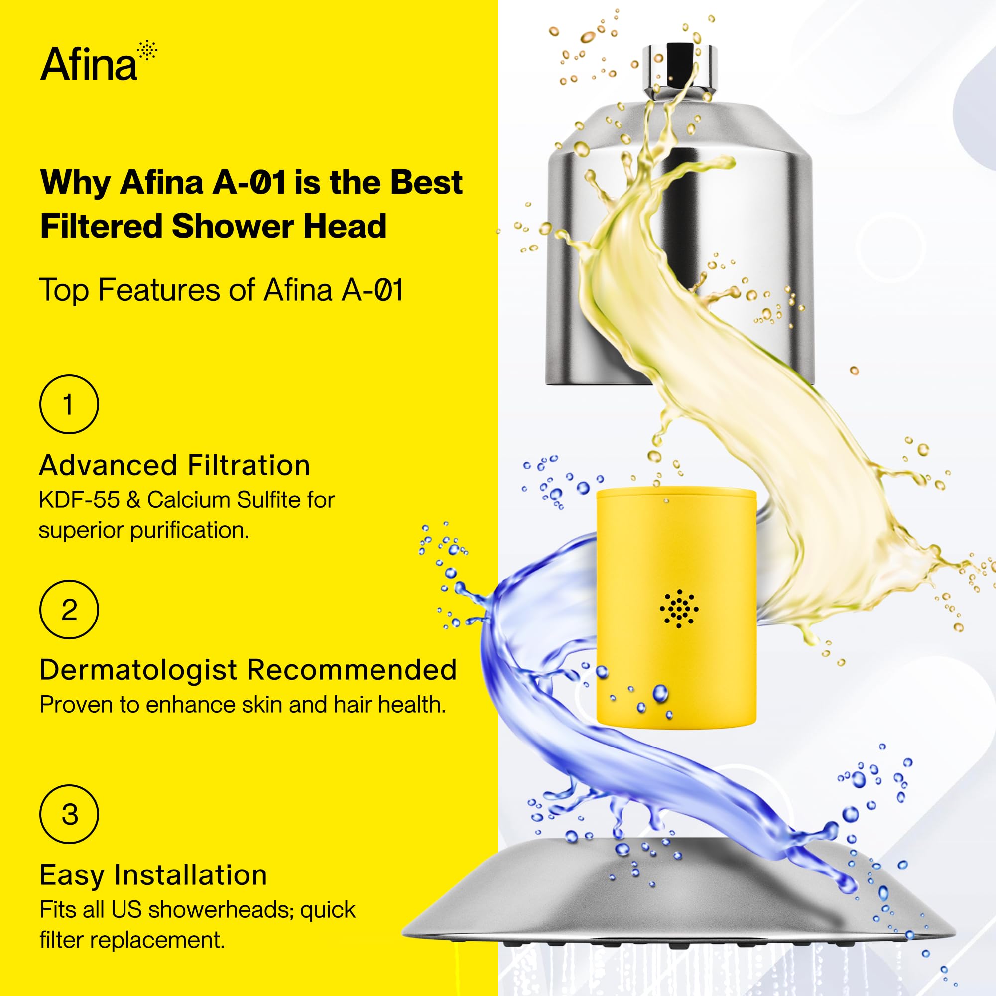 Afina KDF-55 and Calcium Sulfite filtration media close-up demonstrating purification.