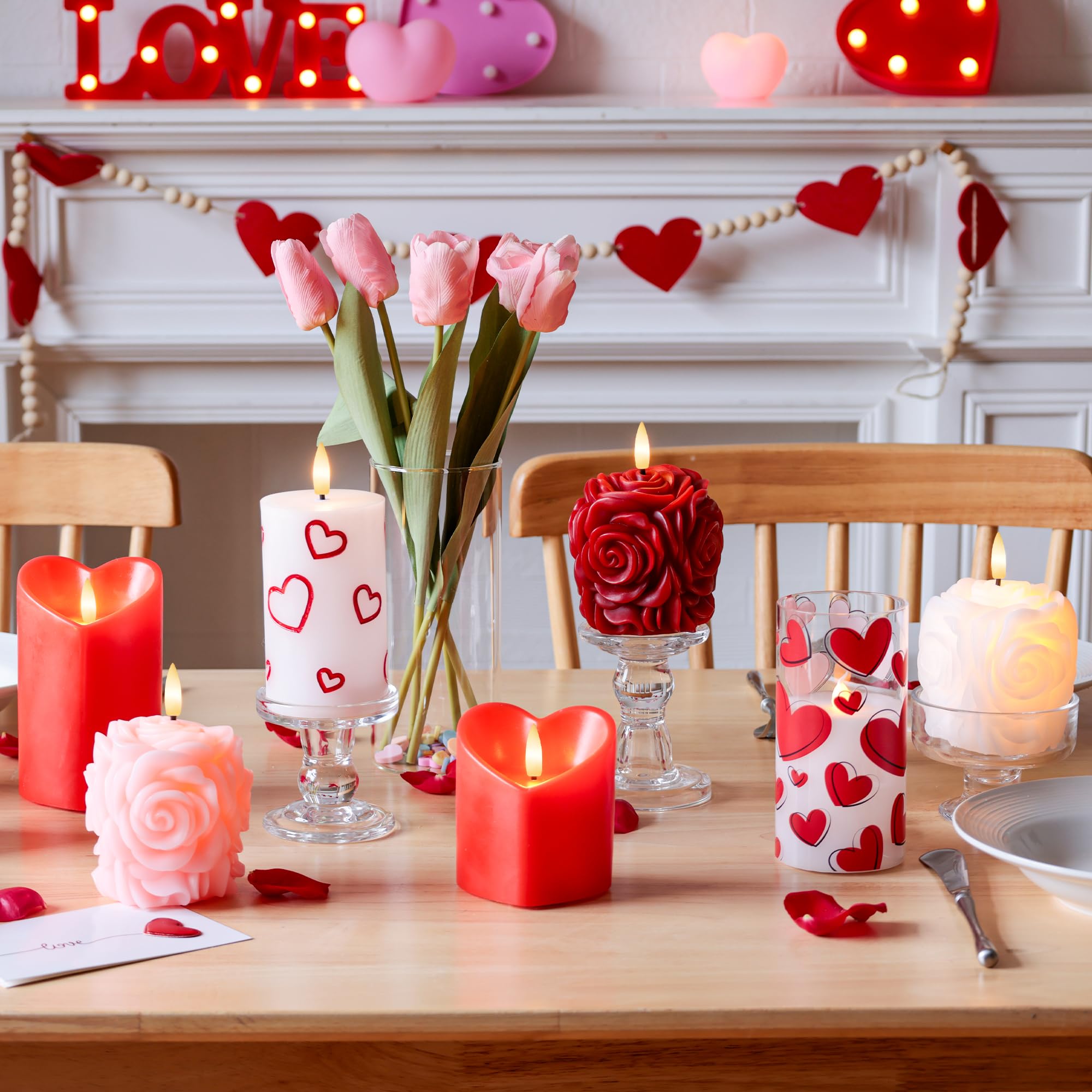 AFINETH remote-controlled candles enable easy timer and mood control.