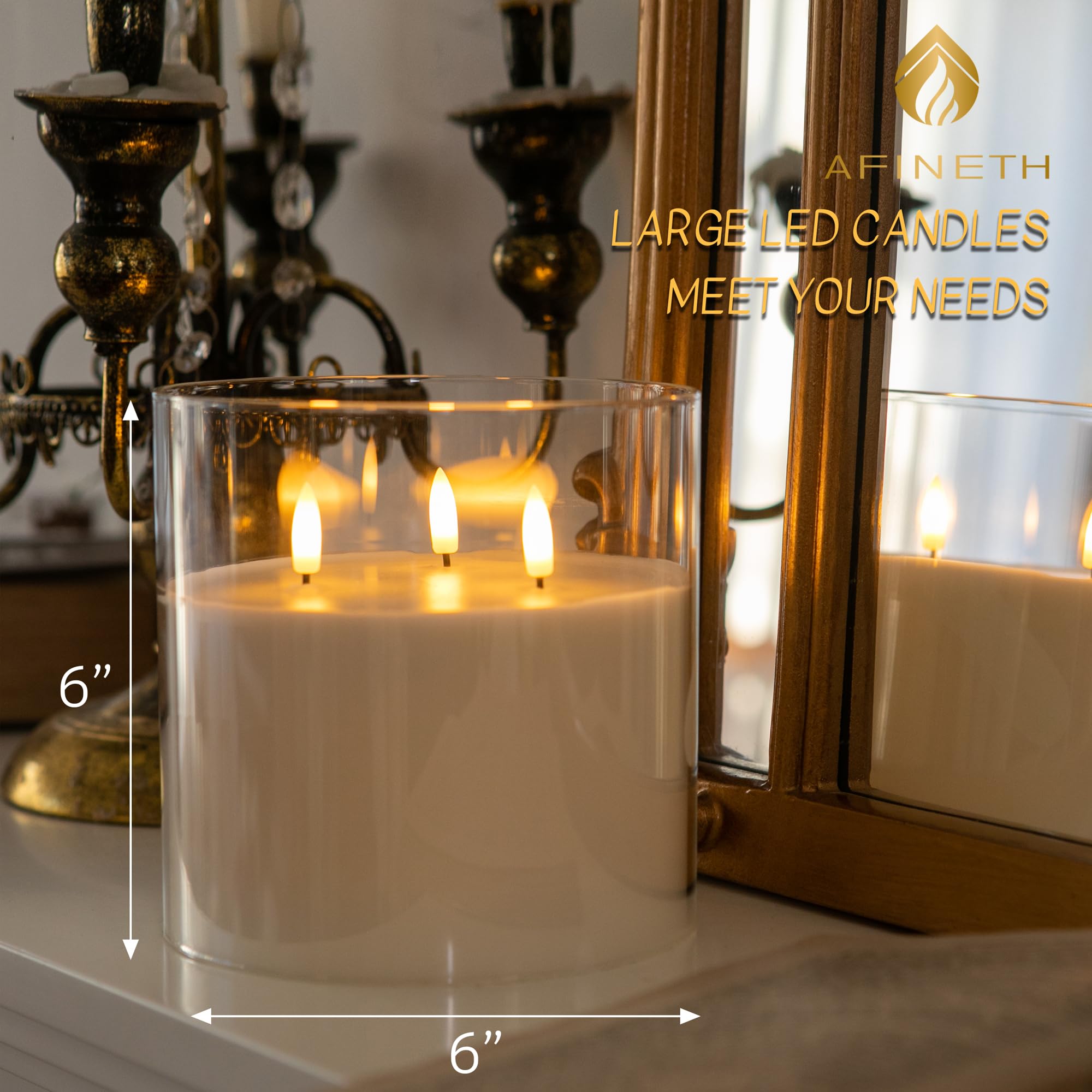 AFINETH remote-control 3-wick candle enables easy setup at events