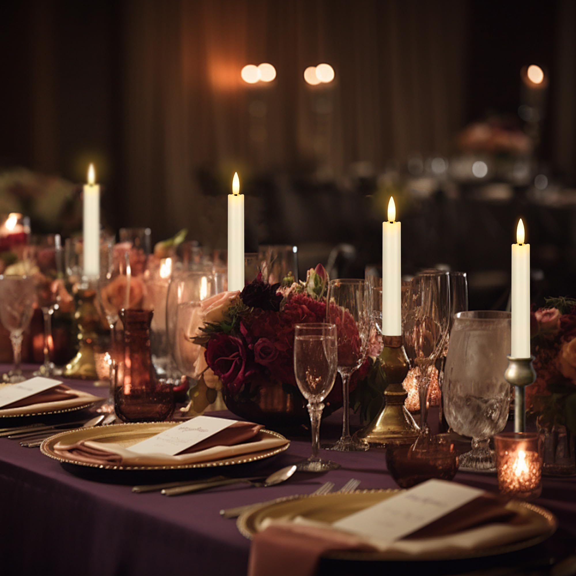 AFINETH soft-glow candles create intimate atmospheres for celebrations.