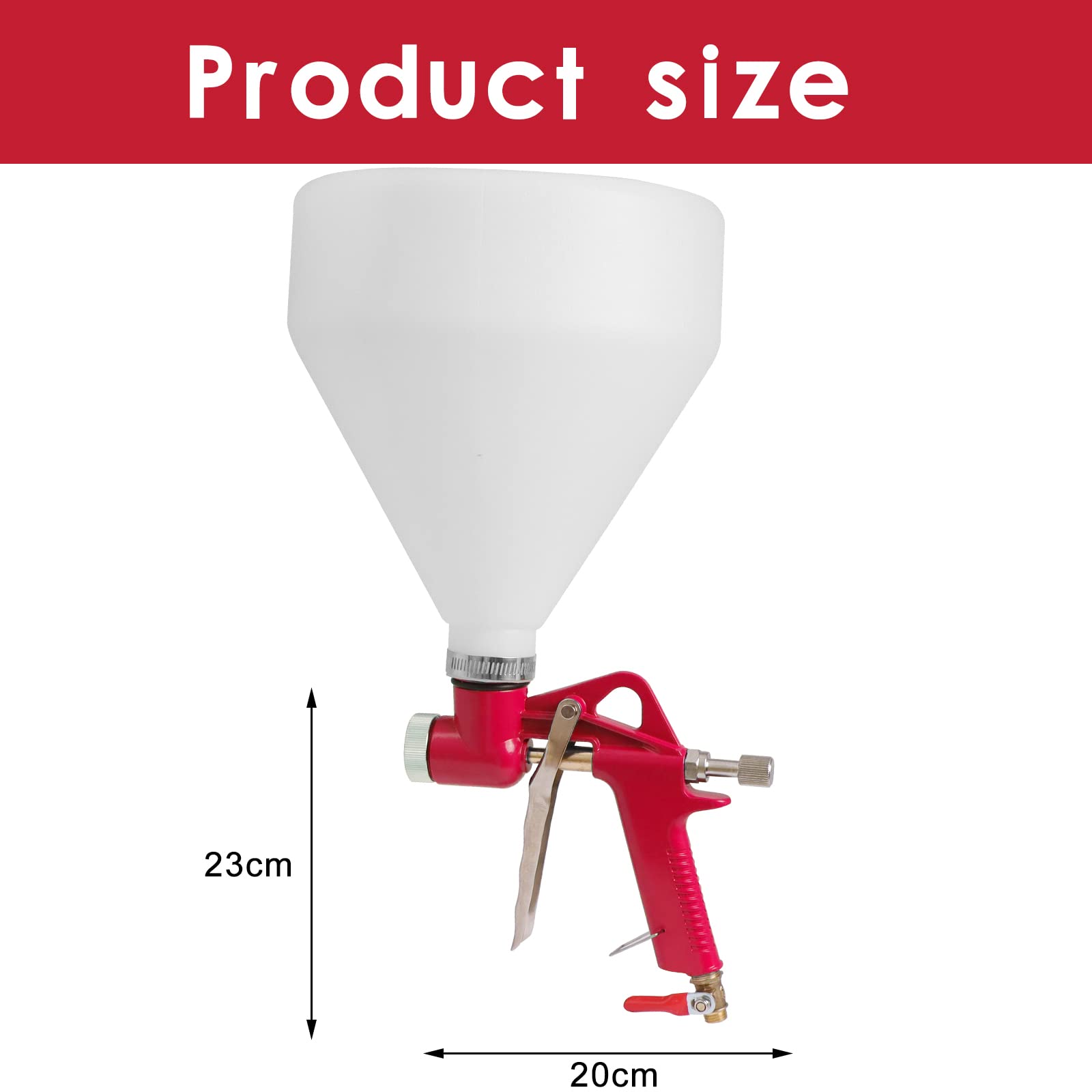Aflybltol transparent hopper clearly shows remaining material for efficient planning.