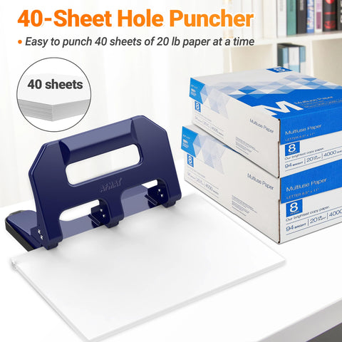 AFMAT 40-sheet capacity punching for quick binder preparation