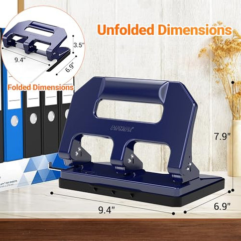 AFMAT blue finish provides a sturdy, reliable office gadget