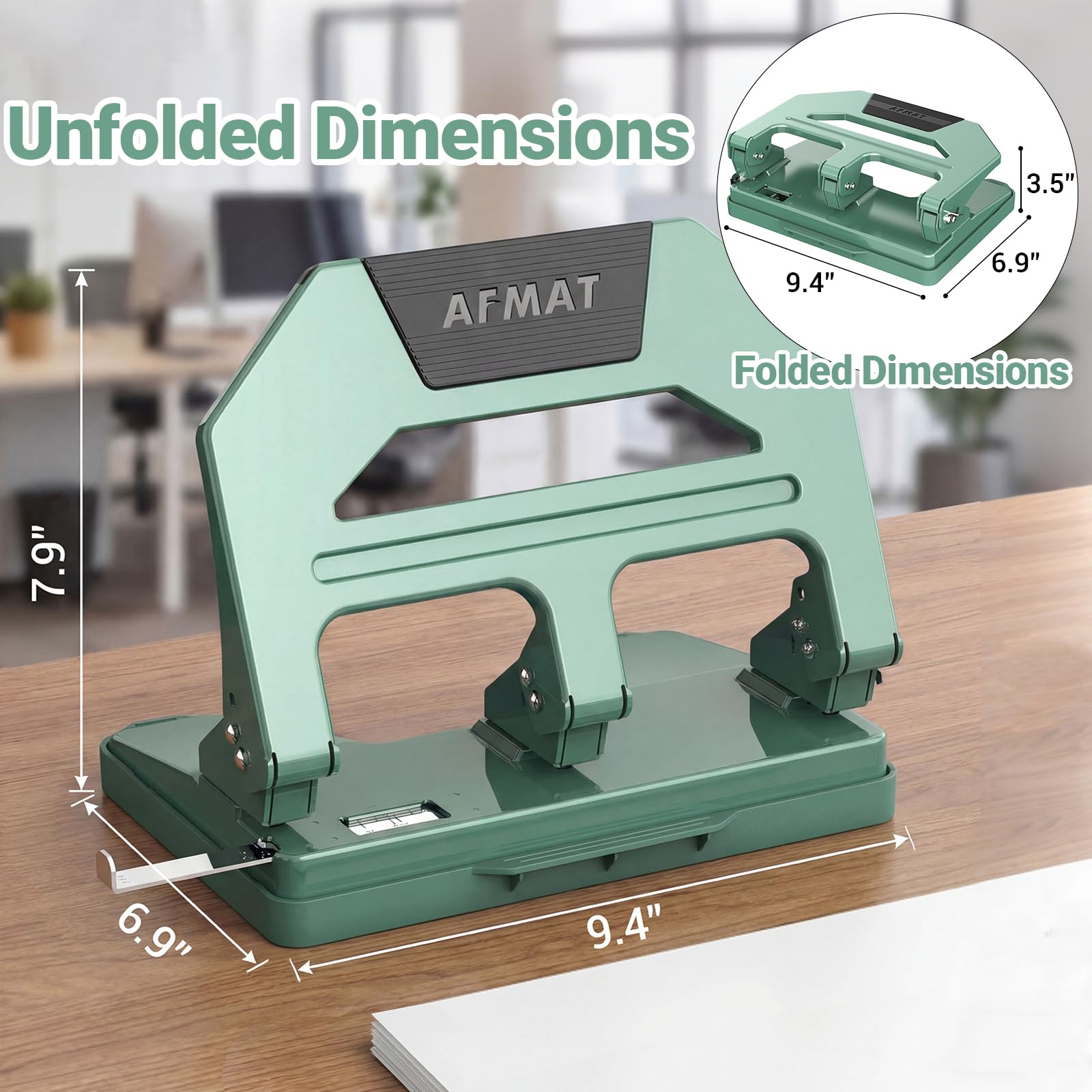 AFMAT compact design fits on small desks and drawers