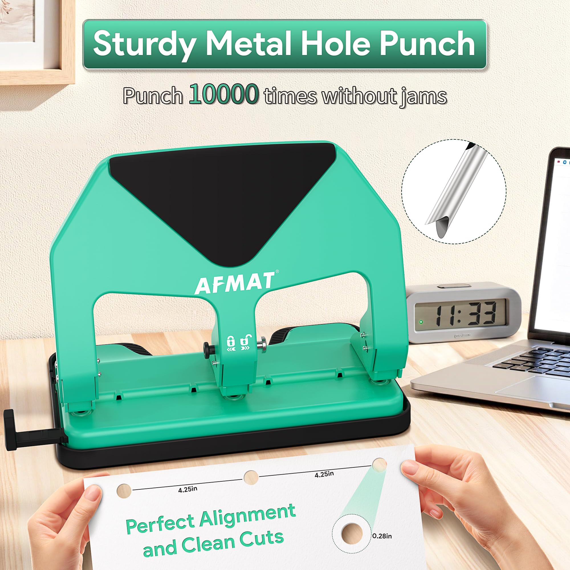 AFMAT HP20 on a desk with large chip tray and quiet operation.