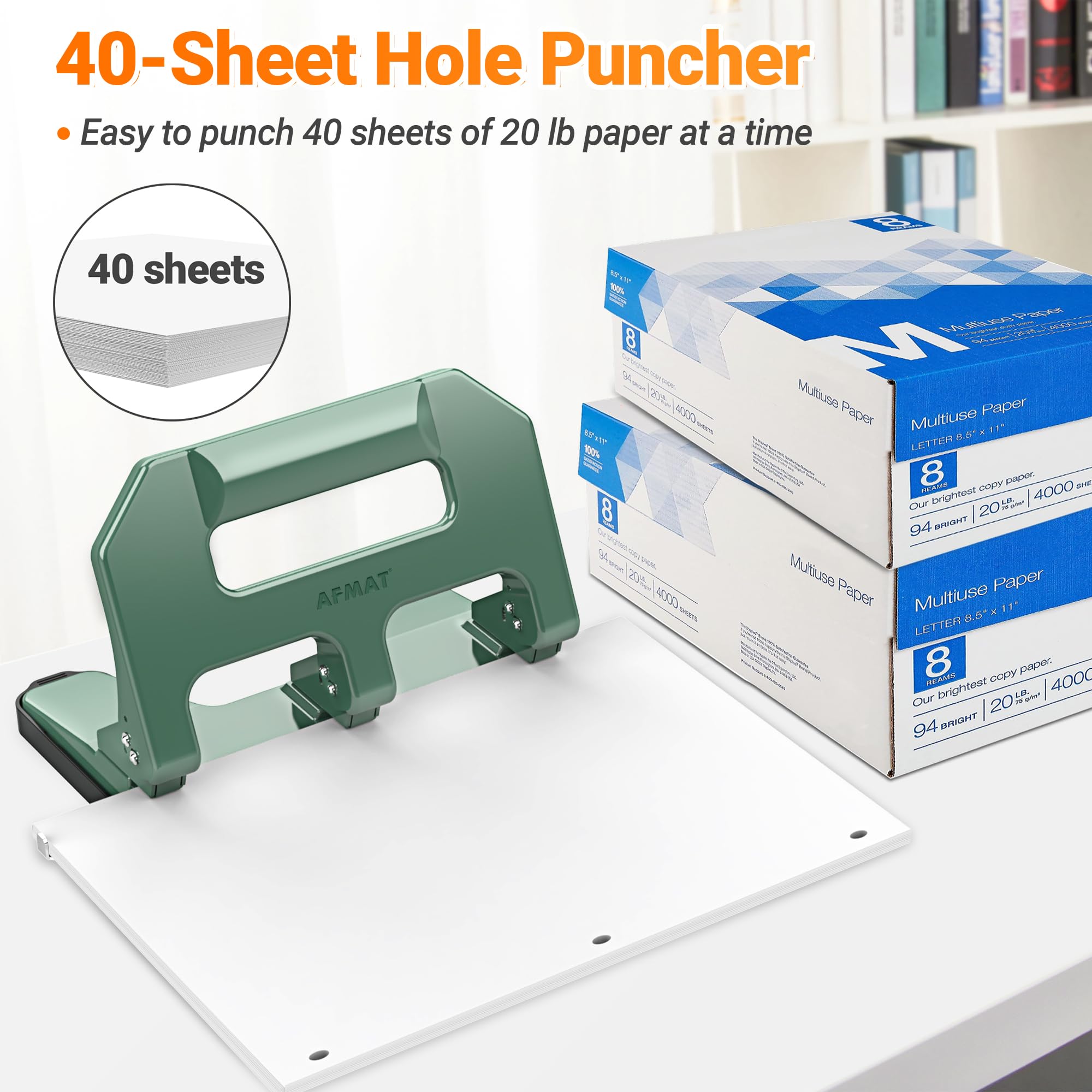 AFMAT HPX1 optimized lever extended for effortless punching across stacks