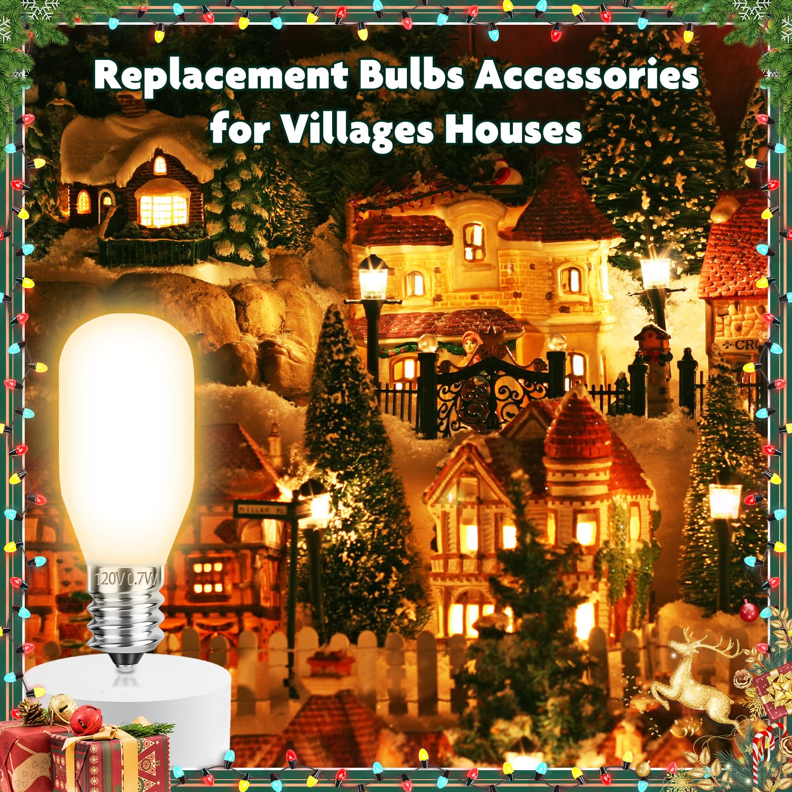 AFOROEOA 110V LEDs deliver bright, reliable illumination for holiday setups.